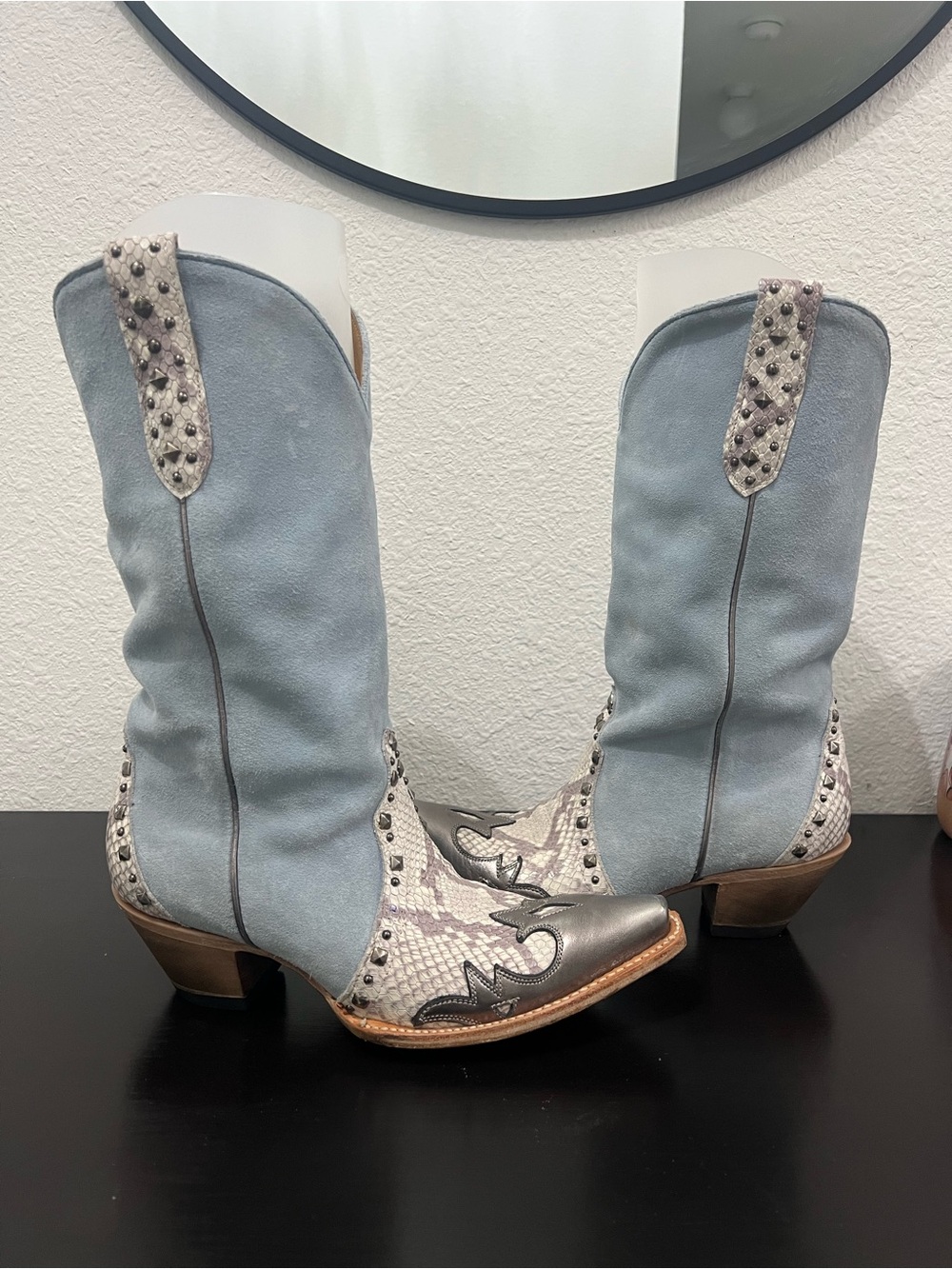 Idyllwind Blue Suede & Metallic Western Boot - Women